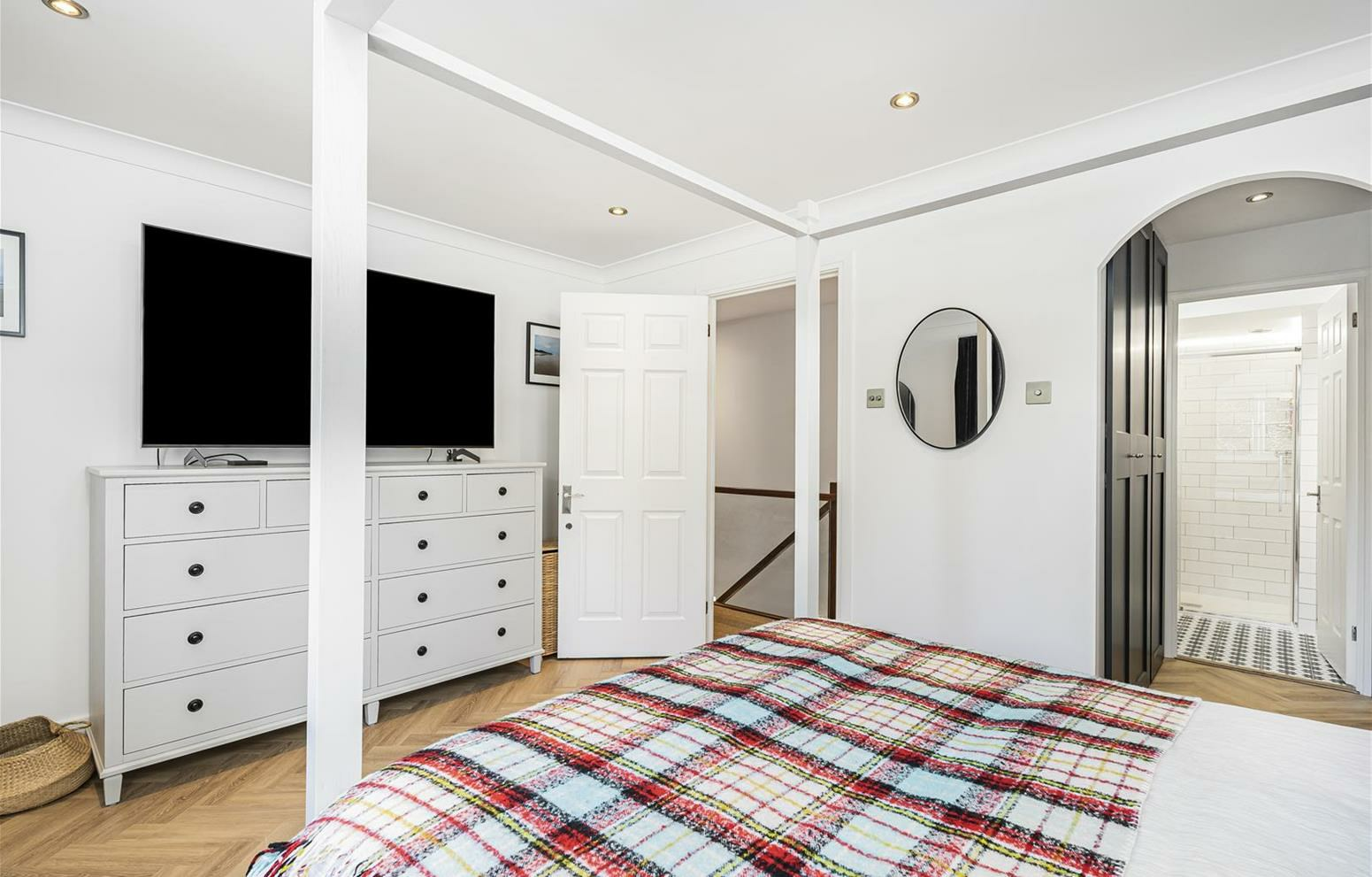 Decorator working at the lake house