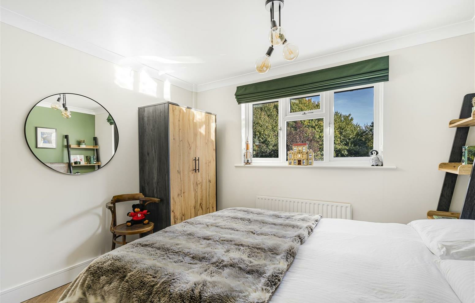 Feature wall painted at the lake house