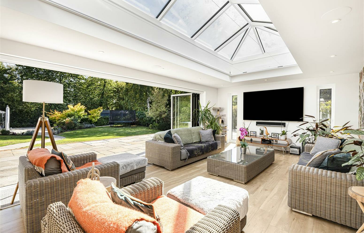 Detailed trim work at the lake house